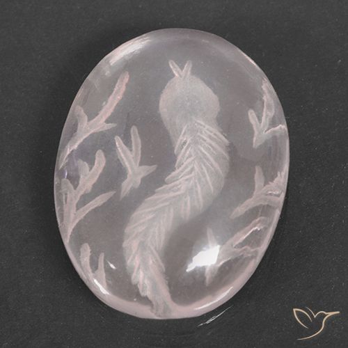 16.91ct Naturel Rose clair Quartz Rose, ovale, Transparent