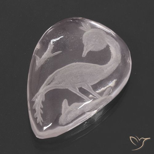 9.73ct Naturel Rose clair Quartz Rose, En forme de poire, Transparent
