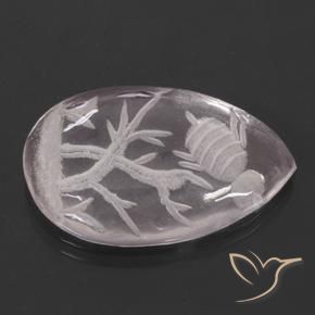 Quartz rose Incolore naturelle En forme de poire, 9.26 ct, Transparent