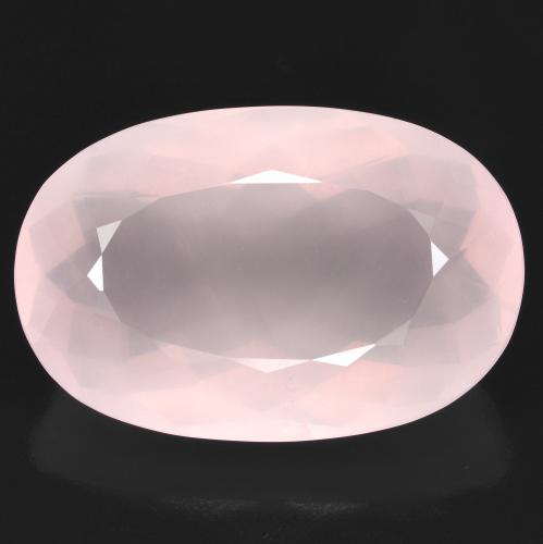 Quartz Rose Flamant rose naturelle Coupe ovale, 45.78 ct, Translucide
