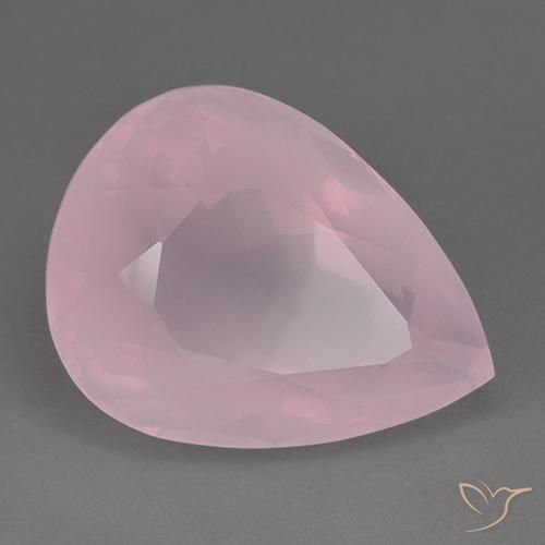 Quartz rose Rose naturelle En forme de poire, 83.06 ct, Transparent