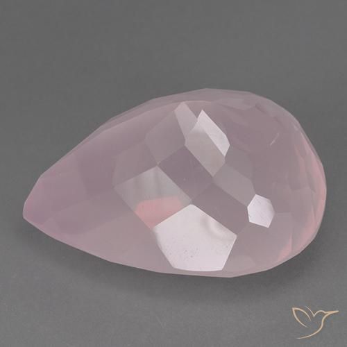 Quartz rose Rose naturelle En forme de poire, 83.06 ct, Transparent