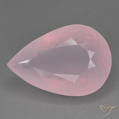 98.09ct Naturel Rose Quartz Rose, En forme de poire, Transparent