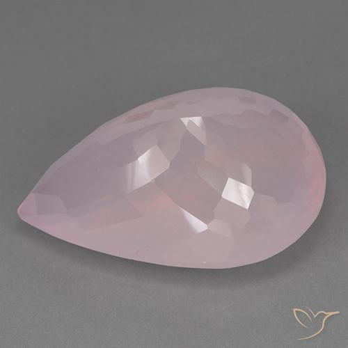 Quartz rose Rose naturelle En forme de poire, 98.09 ct, Transparent