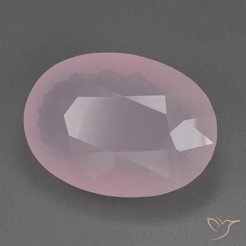 Quartz rose Rose naturelle ovale, 80.59 ct, Transparent