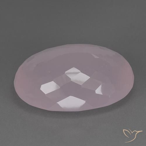 Quartz rose Rose naturelle ovale, 80.59 ct, Transparent