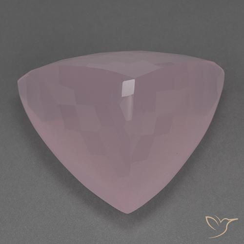 Quartz rose Rose pourpre royal naturelle Trillion, 87.19 ct, Transparent