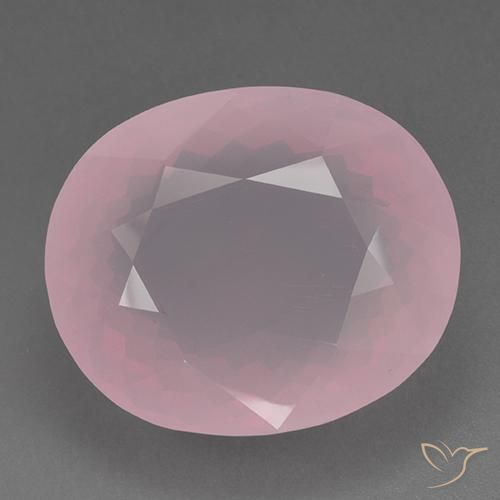 89.42ct Naturel Rose rosé moyen Quartz Rose, ovale, Transparent