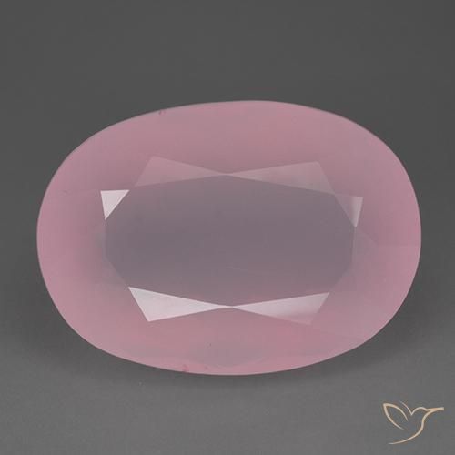 112.60ct Naturel Rose moyen-foncé Quartz Rose, ovale, Transparent