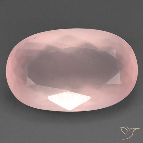 55.44ct Naturel Rose moyen Quartz Rose, ovale, Transparent