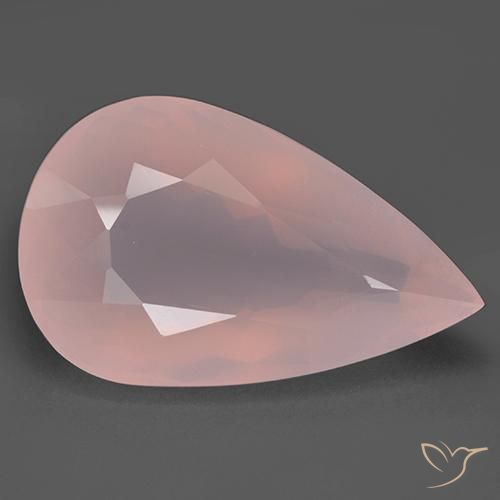 85.78ct Naturel Rose clair Quartz Rose, En forme de poire, Transparent