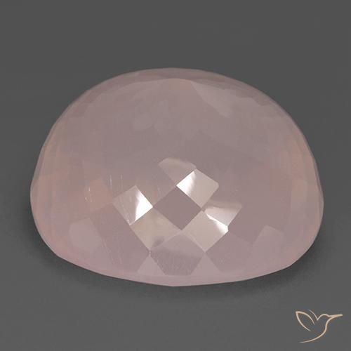 Quartz rose Rose naturelle ovale, 156.18 ct, Transparent