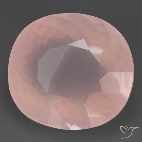 Quartz rose Rose clair naturelle ovale, 112.68 ct, Transparent