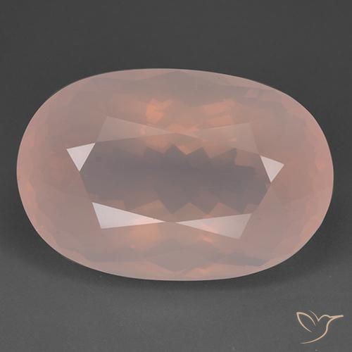 95.79ct Naturel Rose chair Quartz Rose, ovale, Transparent