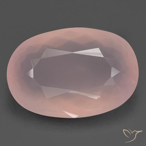 93.65ct Naturel Flamant rose Quartz Rose, ovale, Transparent