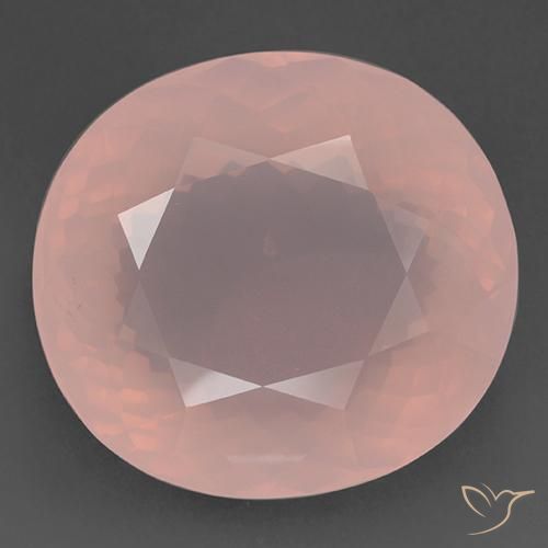 127.53ct Naturel Flamant rose Quartz Rose, ovale, Transparent