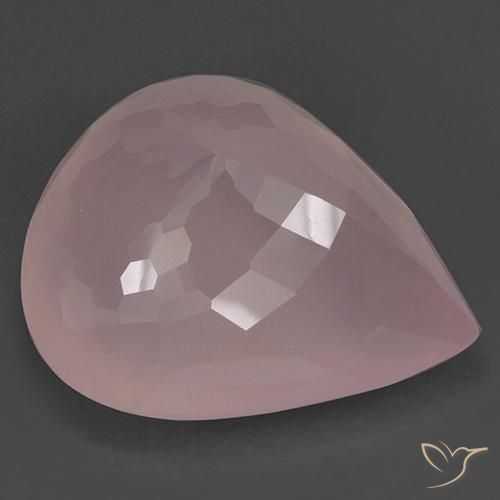 Quartz rose Rose moyen naturelle En forme de poire, 104.89 ct, Translucide