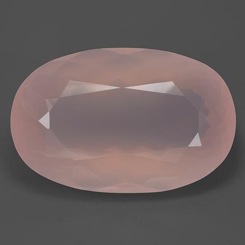 Quartz rose rose naturelle coupe ovale, 157,99 ct, transparent