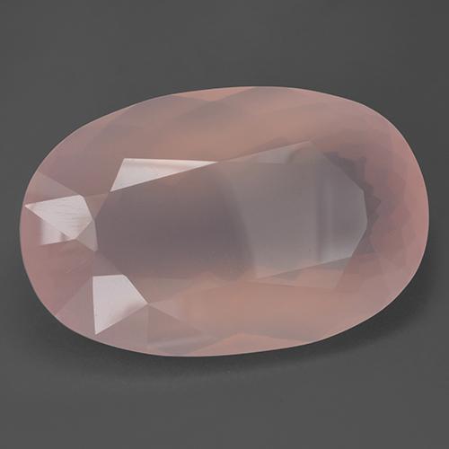 Quartz rose rose naturelle coupe ovale, 157,99 ct, transparent