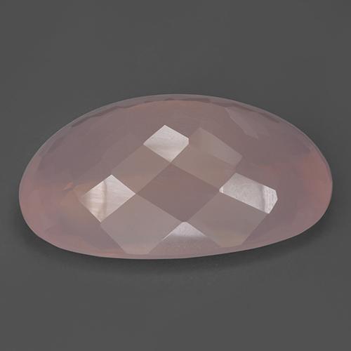 Quartz rose rose naturelle coupe ovale, 157,99 ct, transparent