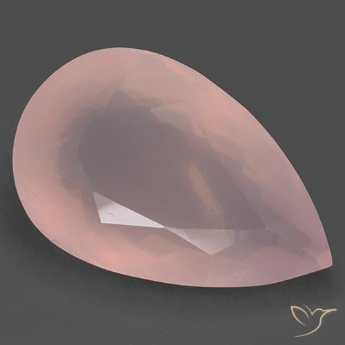 Quartz Rose Rose naturelle En forme de poire, 167.02 ct, Transparent