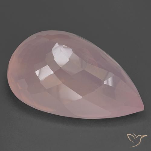 Quartz Rose Rose naturelle En forme de poire, 167.02 ct, Transparent