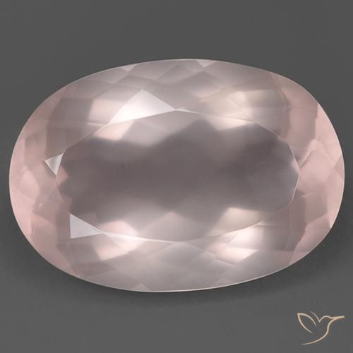 108.15ct Naturel Rose corail léger Quartz Rose, ovale, Transparent