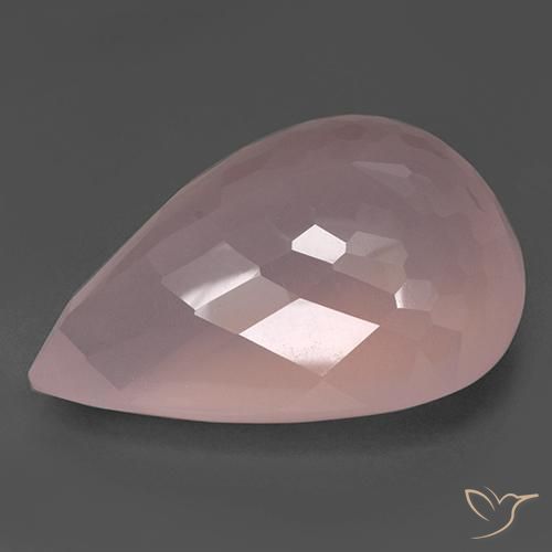 Quartz Rose Rose moyen naturelle En forme de poire, 188.20 ct, Translucide