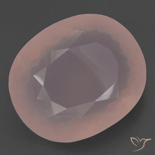 Quartz rose Rose naturelle ovale, 243.58 ct, Transparent