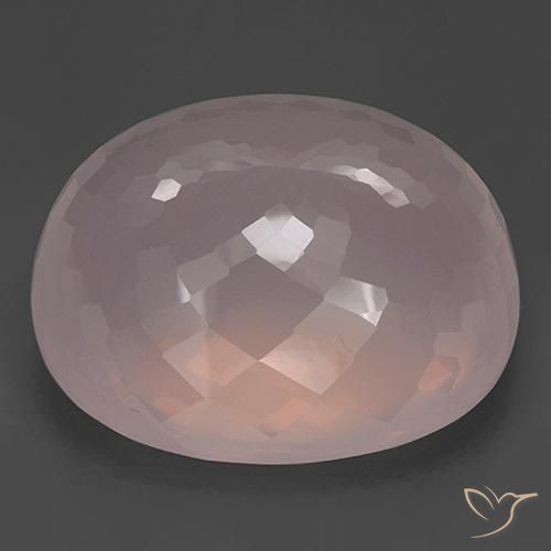 Quartz rose Rose naturelle ovale, 243.58 ct, Transparent