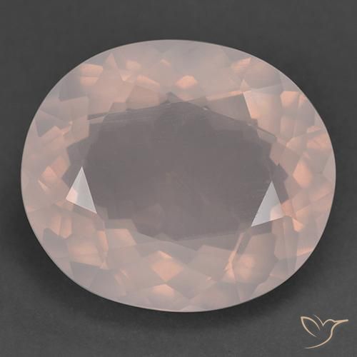 25.35ct Naturel Rose clair Quartz Rose, ovale, Transparent