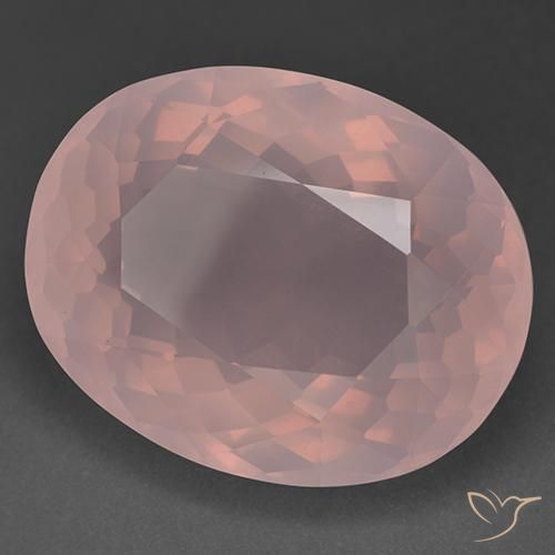 Quartz rose Rose naturelle ovale, 56.48 ct, Transparent