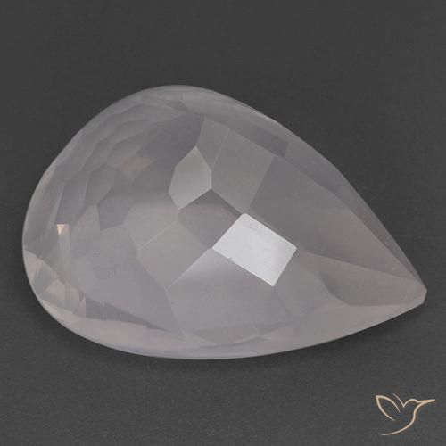 Quartz rose Rose rosé très clair naturelle En forme de poire, 26.48 ct, Transparent
