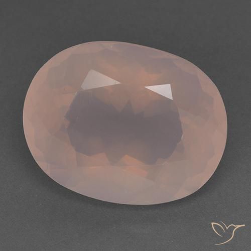 22.88ct Naturel Rose moyen Quartz Rose, ovale, Transparent