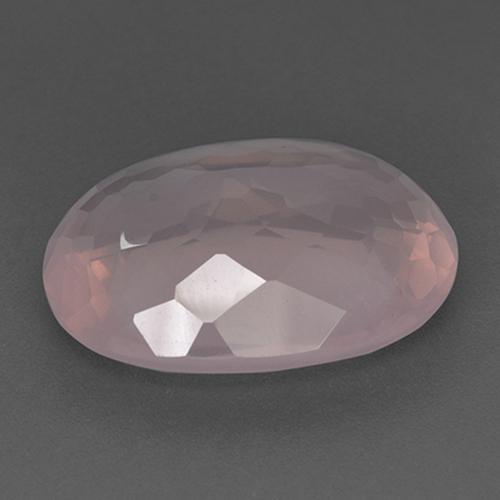 Quartz rose Rose clair naturelle ovale, 26.41 ct, Transparent