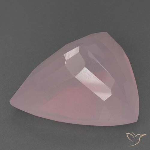 Quartz rose Ton rose naturelle Trillion, 55.58 ct, Transparent
