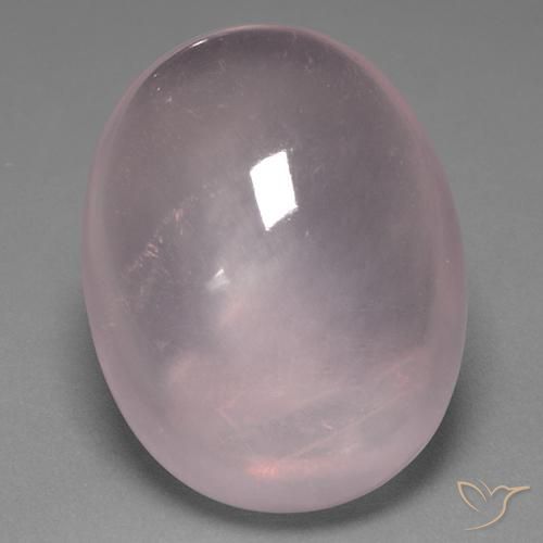 39.10ct Naturel Rose léger Quartz Rose, ovale, Transparent