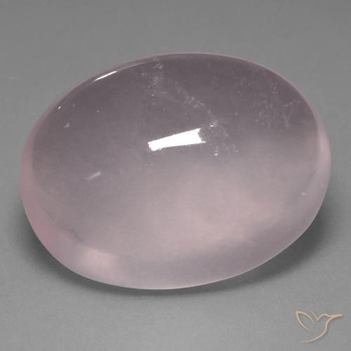 Quartz rose Rose léger naturelle ovale, 39.10 ct, Transparent