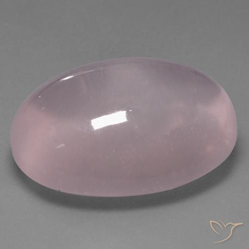 Quartz rose Rose léger naturelle ovale, 39.10 ct, Transparent
