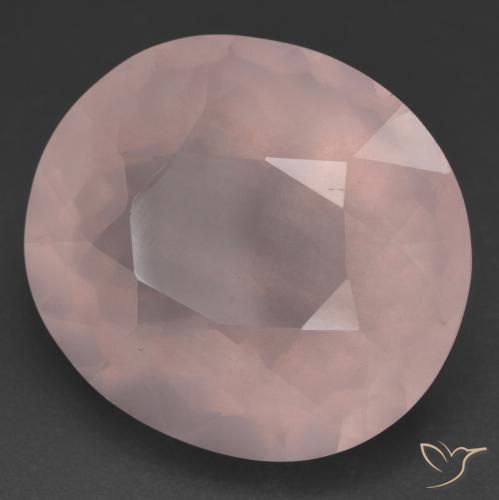 Quartz rose Rose naturelle ovale, 26.84 ct, Transparent