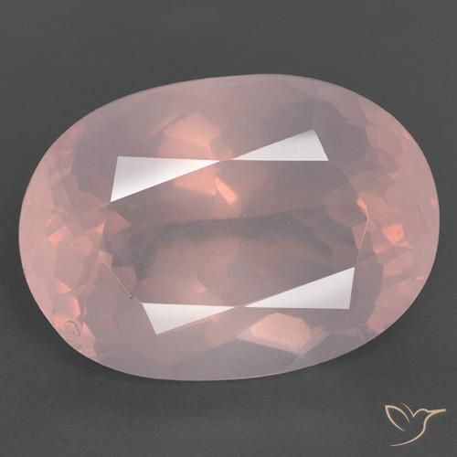 28.05ct Naturel Rose vif Quartz Rose, ovale, Transparent