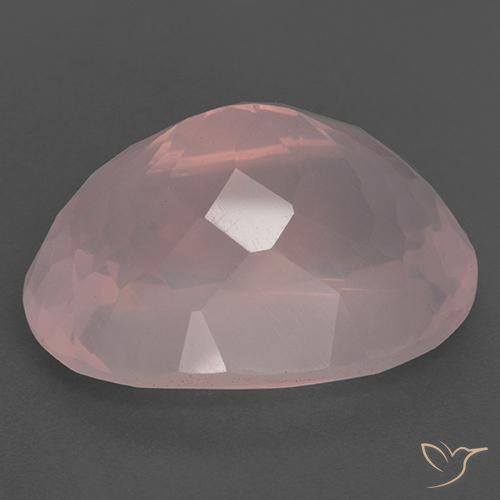 Quartz rose Rose vif naturelle ovale, 28.05 ct, Transparent