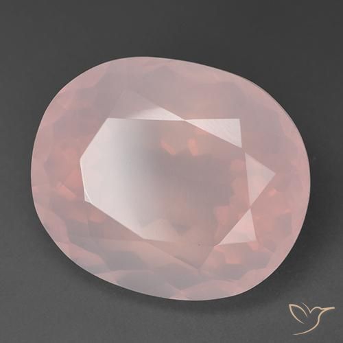 35.66ct Naturel Rose clair Quartz Rose, ovale, Transparent