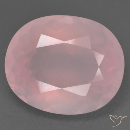 22.53ct Naturel Rose moyen Quartz Rose, ovale, Transparent