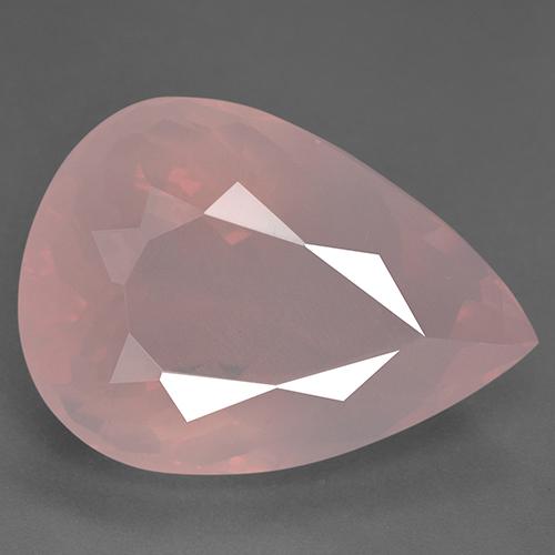 Quartz Rose Rose moyen naturelle En forme de poire, 46.16 ct, Transparent