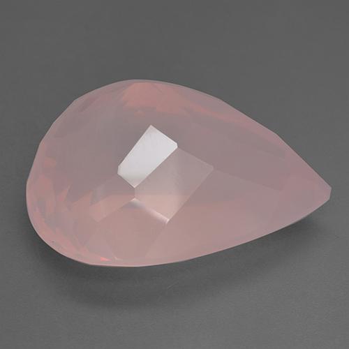 Quartz Rose Rose moyen naturelle En forme de poire, 46.16 ct, Transparent
