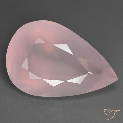 43.39ct Naturel Rose Quartz Rose, En forme de poire, Transparent