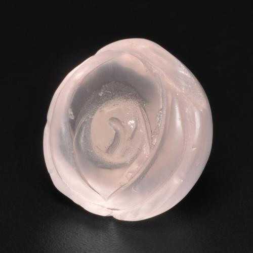 Quartz rose rose naturelle taille fleur, 14,00 ct, translucide