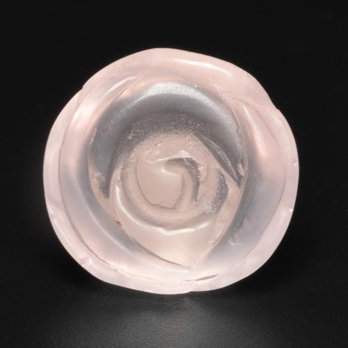 Quartz rose rose naturelle taille fleur, 14,00 ct, translucide
