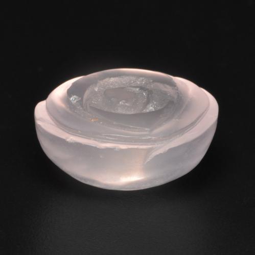 Quartz rose rose naturelle taille fleur, 14,00 ct, translucide